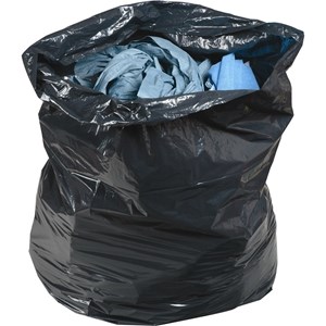 black refuse sacks 15kg
